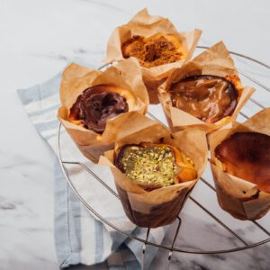 Mini Basque Cheesecake Box of 6 | Pistachio, Lotus Biscoff & Classic